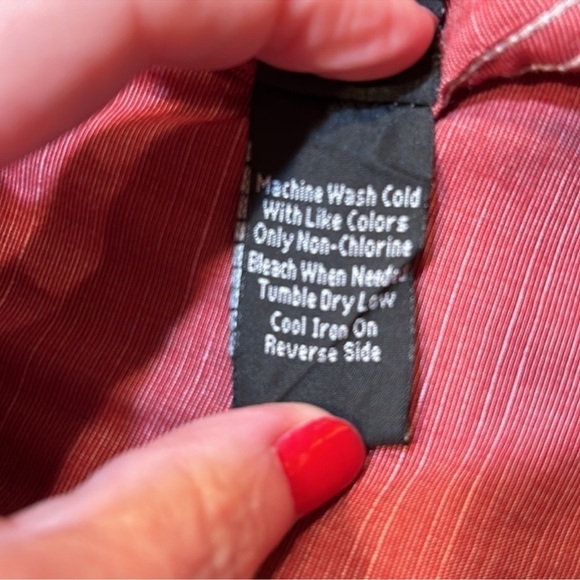 DRILL CLOTHING COMPANY Men's Vintage Rusty Red Button Down Casual Shirt Size L - Picture 11 of 11